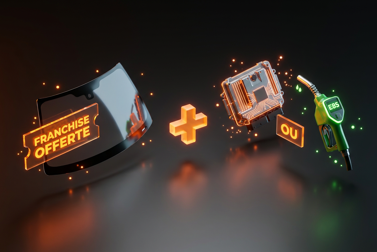Franchise offerte + reprogrammation moteur ou conversion E85 offerte